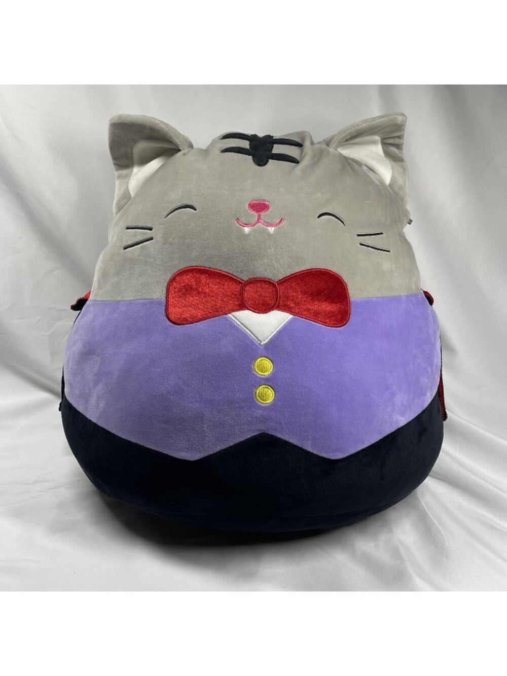 Squishmallows Jumbo Rare 24" Tally Vampire Cat Dracula The Gray Kitty Plush